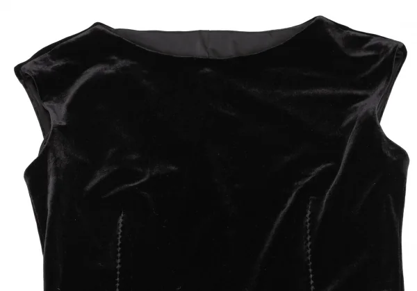 ヒロコビスHIROKO BIS ベルベットノースリーブワンピース 黒9 K-137073_004