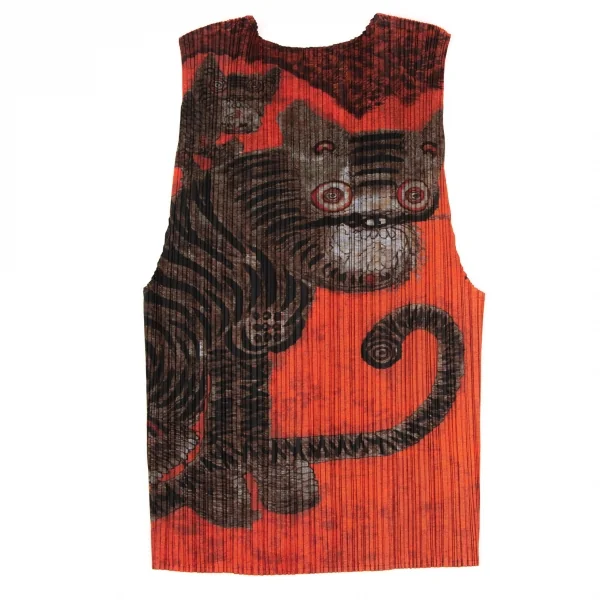 PLEATS PLEASE Tiger Cat Printed Vest K-137082_011