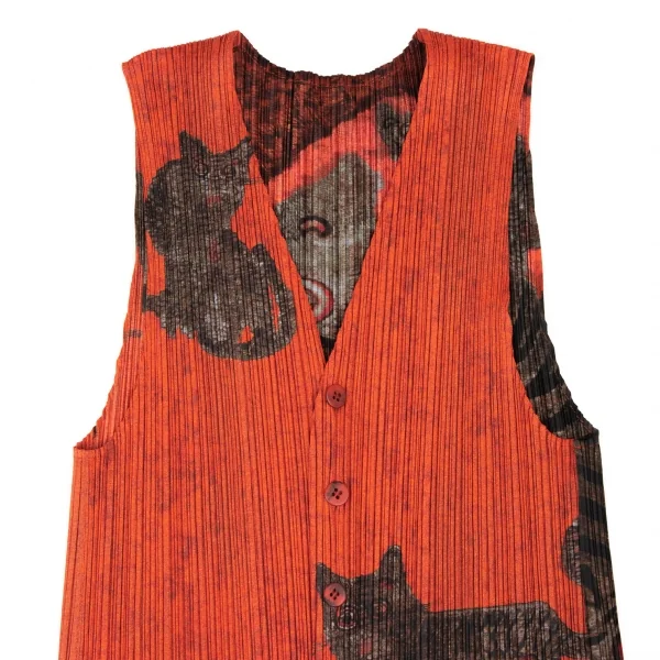 PLEATS PLEASE Tiger Cat Printed Vest K-137082_003