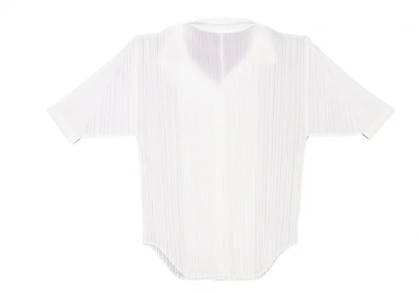 PLEATS PLEASE Open Collar Short Sleeve Shirt K-137086_009