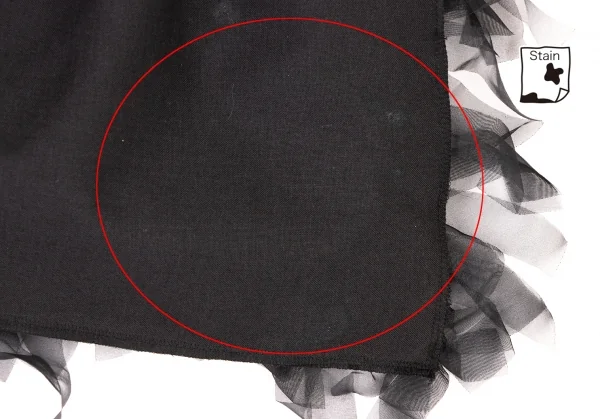 コムデギャルソンCOMME des GARCONS バックシフォンフリルデザインジャケット 黒S K-137100_015