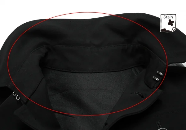 コムデギャルソンCOMME des GARCONS バックシフォンフリルデザインジャケット 黒S K-137100_005