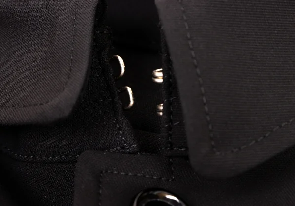 コムデギャルソンCOMME des GARCONS バックシフォンフリルデザインジャケット 黒S K-137100_007