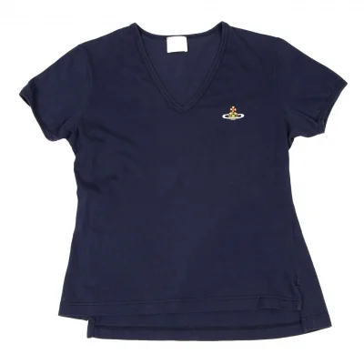 Vivienne Westwood LONDON Orb Embroidery V-neck T-shirt