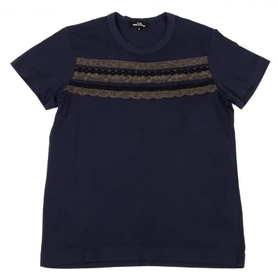 tricot COMME des GARCONS Dyed Lace Switching T-shirt