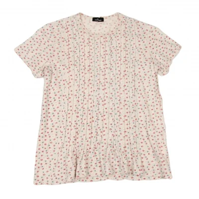 tricot COMME des GARCONS Flower Printed Tuck T-shirt