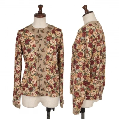 tricot COMME des GARCONS Floral Printed Collarless Shirt