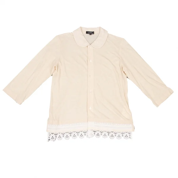 tricot COMME des GARCONS Hem Lace Round Collar Shirt K-137128_002