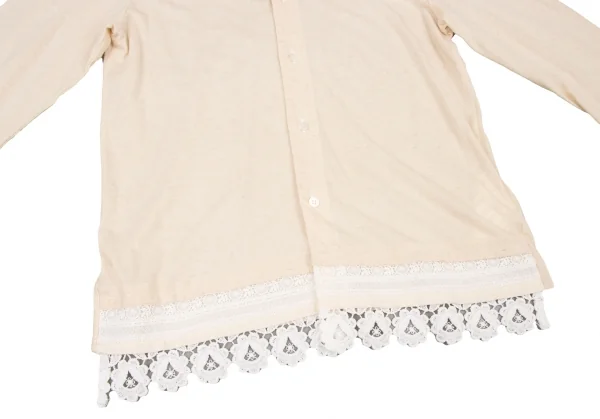 tricot COMME des GARCONS Hem Lace Round Collar Shirt K-137128_010