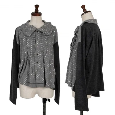 tricot COMME des GARCONS Tuck Dot Print Long Sleeve Shirt