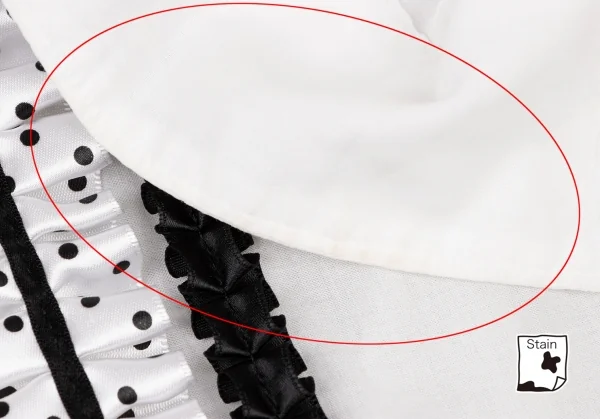 コムコム コムデギャルソンCOMME des GARCONS コットン製品洗いフロントフリルシャツ 白黒S K-137138_010