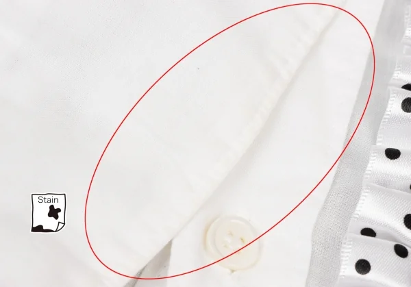 コムコム コムデギャルソンCOMME des GARCONS コットン製品洗いフロントフリルシャツ 白黒S K-137138_011