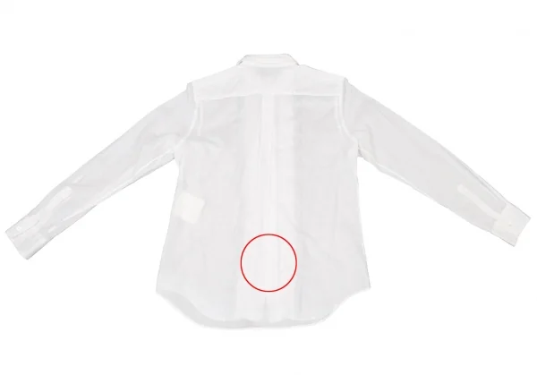 コムコム コムデギャルソンCOMME des GARCONS コットン製品洗いフロントフリルシャツ 白黒S K-137138_015