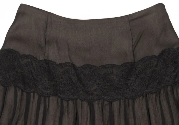 EPOCA Lace Switching Layered Chiffon Silk Skirt K-137169_003