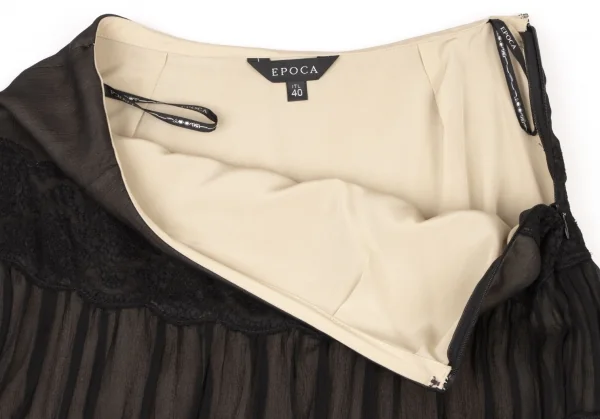 EPOCA Lace Switching Layered Chiffon Silk Skirt K-137169_004