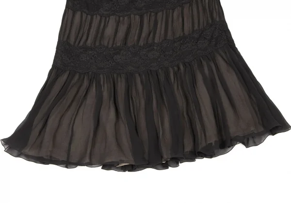 EPOCA Lace Switching Layered Chiffon Silk Skirt K-137169_006