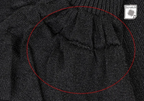 イヴサンローランYves Saint Laurent シースルースリーブシルクナイロンニット 黒S K-137175_010