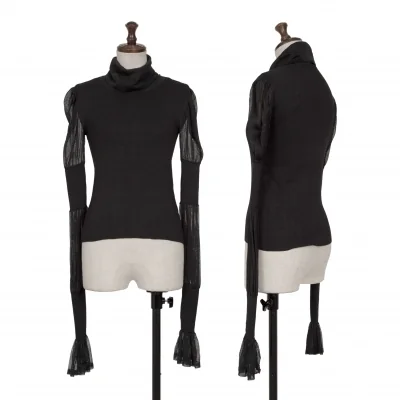 Yves Saint Laurent Silk Blended See-through Knit Top
