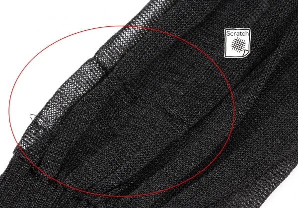 イヴサンローランYves Saint Laurent シースルースリーブシルクナイロンニット 黒S K-137175_007