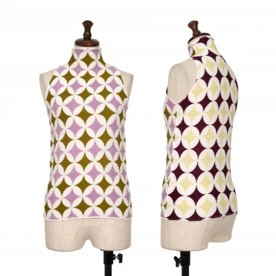 ISSEY MIYAKE PLEATS (T.) Printed Sleeveless Top
