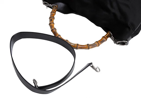 グッチGUCCI 切替2WAYバンブーハンドショルダーバッグ F 黒 K-137200_010