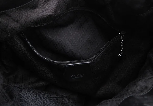 グッチGUCCI 切替2WAYバンブーハンドショルダーバッグ F 黒 K-137200_012