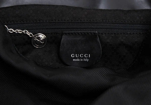 グッチGUCCI 切替2WAYバンブーハンドショルダーバッグ F 黒 K-137200_015