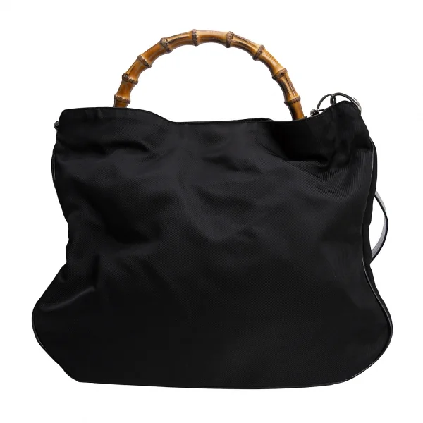 グッチGUCCI 切替2WAYバンブーハンドショルダーバッグ F 黒 | DC