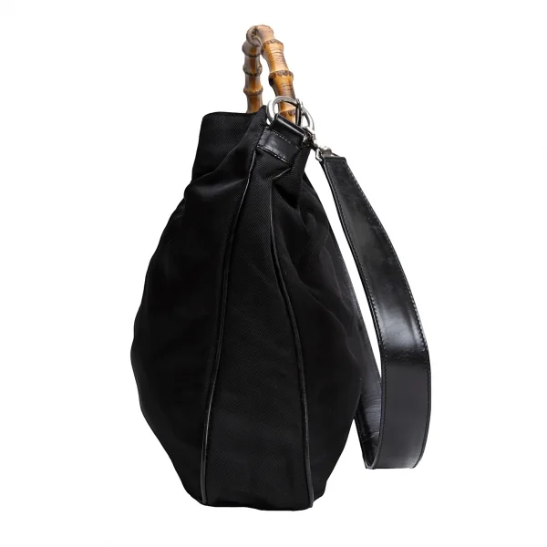 グッチGUCCI 切替2WAYバンブーハンドショルダーバッグ F 黒 K-137200_004