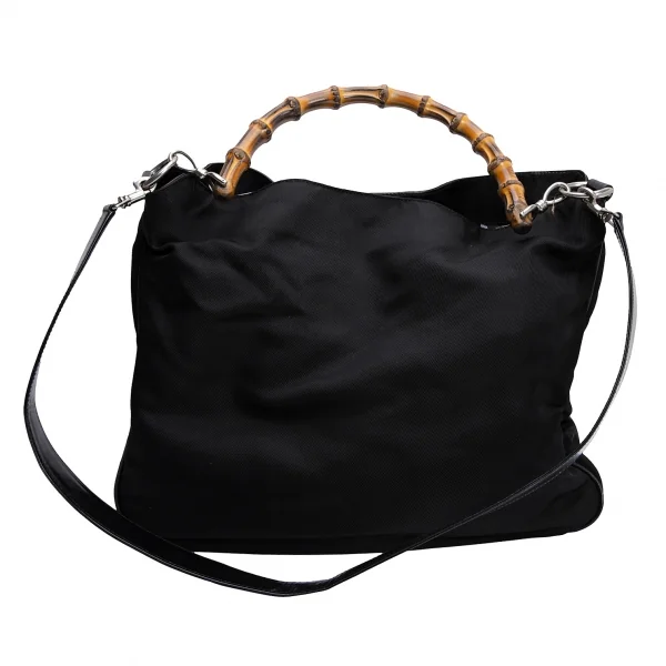 美品] GUCCI グッチ バンブー ショルダーバッグ 2way オールレザー