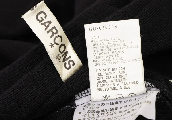 COMME des GARCONS Switching Block Check Drape Neck Dress K-137207_019