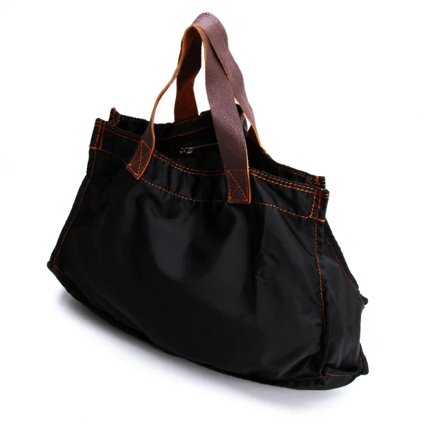 トリココムデギャルソンtricot COMME des GARCONS ステッチナイロントートバック 黒茶 K-137240_001
