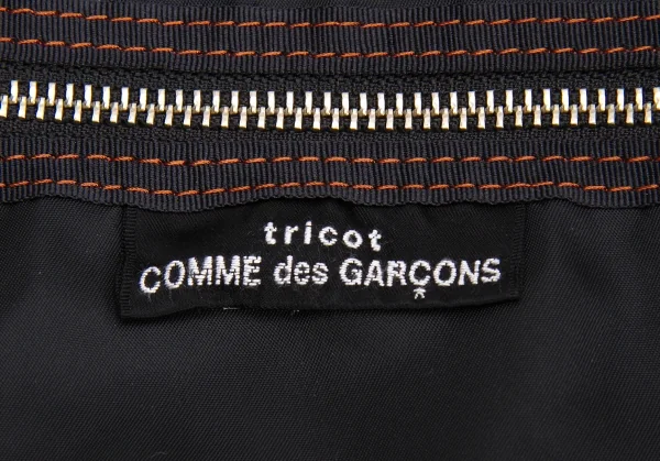 トリココムデギャルソンtricot COMME des GARCONS ステッチナイロントートバック 黒茶 K-137240_010