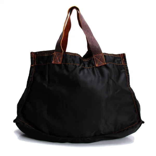 トリココムデギャルソンtricot COMME des GARCONS ステッチナイロントートバック 黒茶 K-137240_004