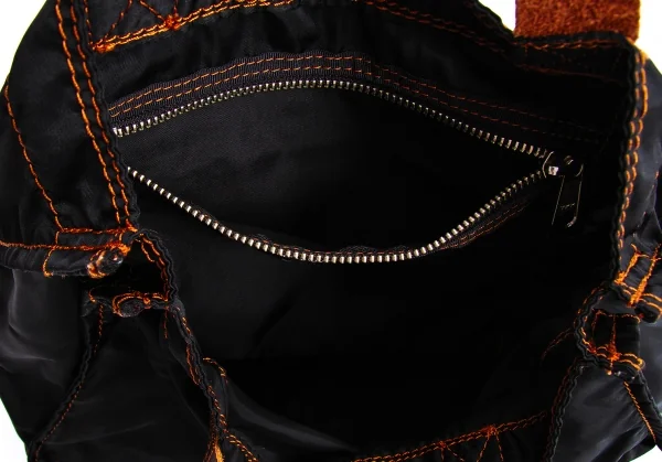 トリココムデギャルソンtricot COMME des GARCONS ステッチナイロントートバック 黒茶 K-137240_008