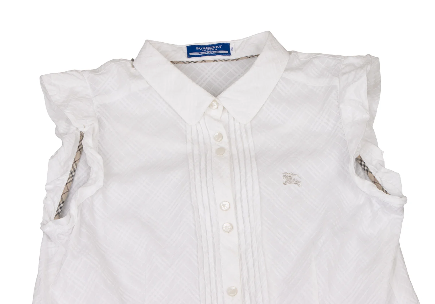 宅配 バーバリーブルーレーベルBURBERRY BLUE バイアスチェック LABEL トップス