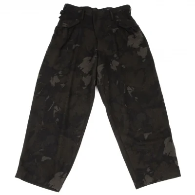 Y's Camouflage Side Belt Wool Pants