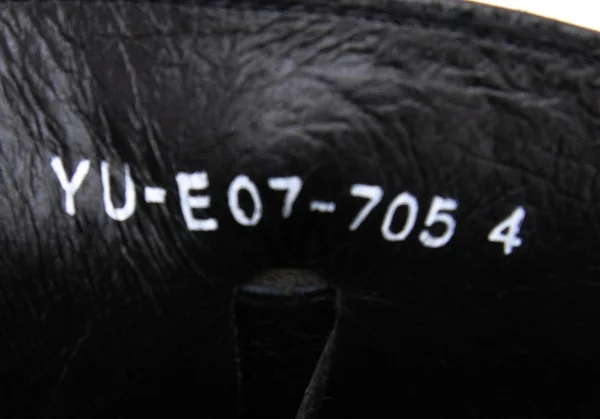 ワイズY's ダブルベルトレザーヒールシューズ 黒4(24.5位） K-137295_014