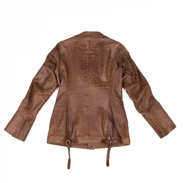 Yohji Yamamoto FEMME Sleeve Switching Leather jacket K-137299_015