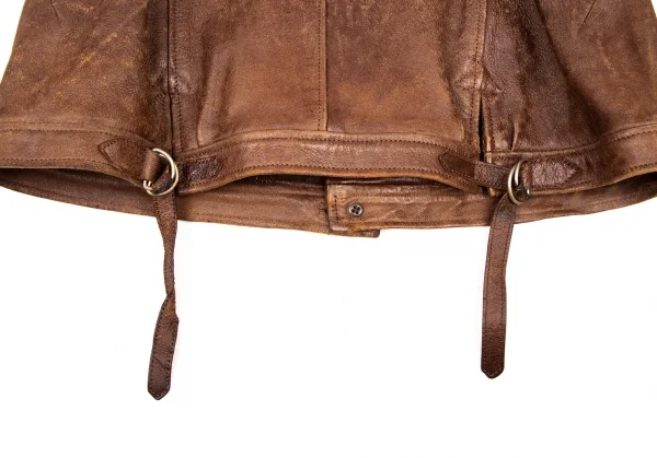 Yohji Yamamoto FEMME Sleeve Switching Leather jacket K-137299_016