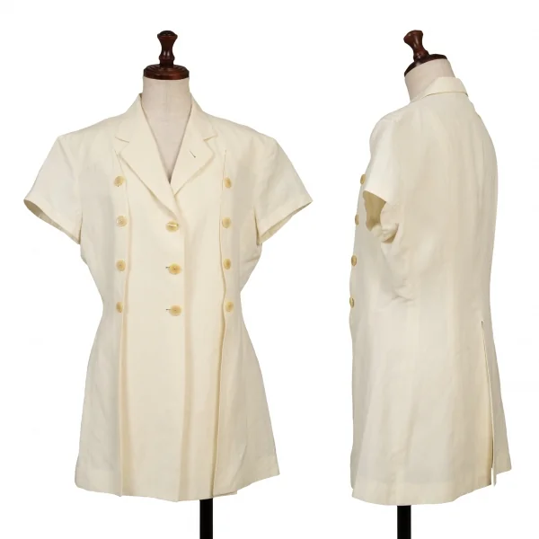 JUNIOR GAULTIER Button Design Jacket Ivory 40 K-137316_001