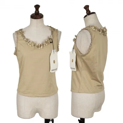 HIROKO KOSHINO Chain Ornament Design Tank Top