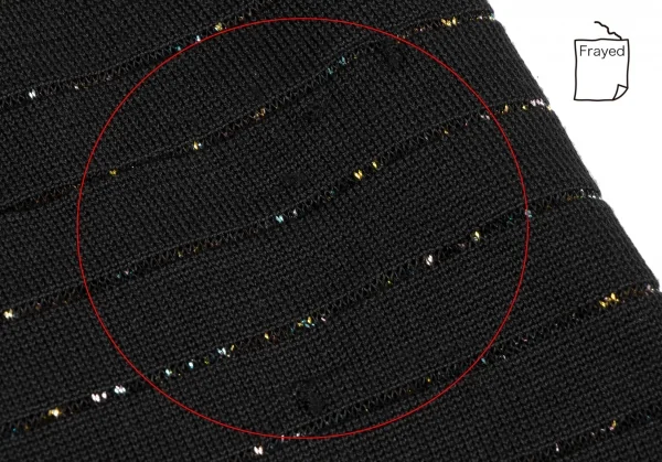 cacharel Glitter Striped Shoulder Ribbon Design Knit Dress K-137334_011