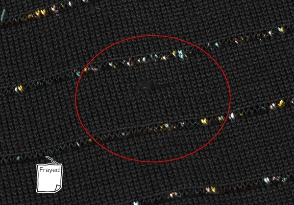 cacharel Glitter Striped Shoulder Ribbon Design Knit Dress K-137334_012