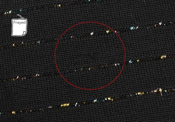 cacharel Glitter Striped Shoulder Ribbon Design Knit Dress K-137334_016