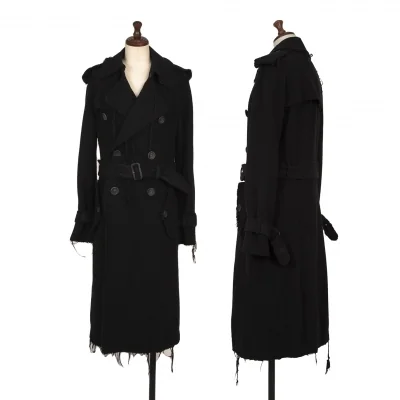 JUNYA WATANABE Fulling Wool Cut-off Design Belted Coat