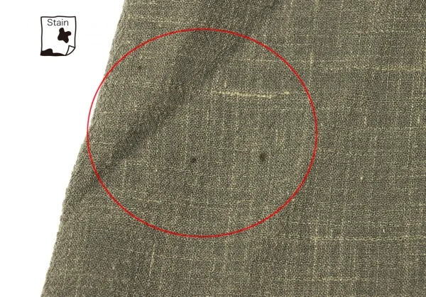 ヨーガンレールJURGEN LEHL ウールリネンノーカラーシャツ カーキM K-137385_014