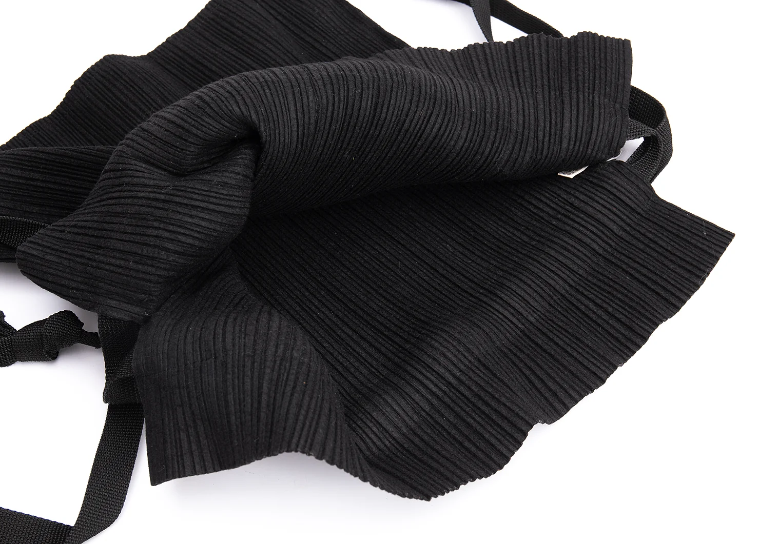 【美品】SEA プリーツ 巾着 BLACK プリーツプリーズPLEATS PLEASE プリーツ巾着バッグ 黒 | DC