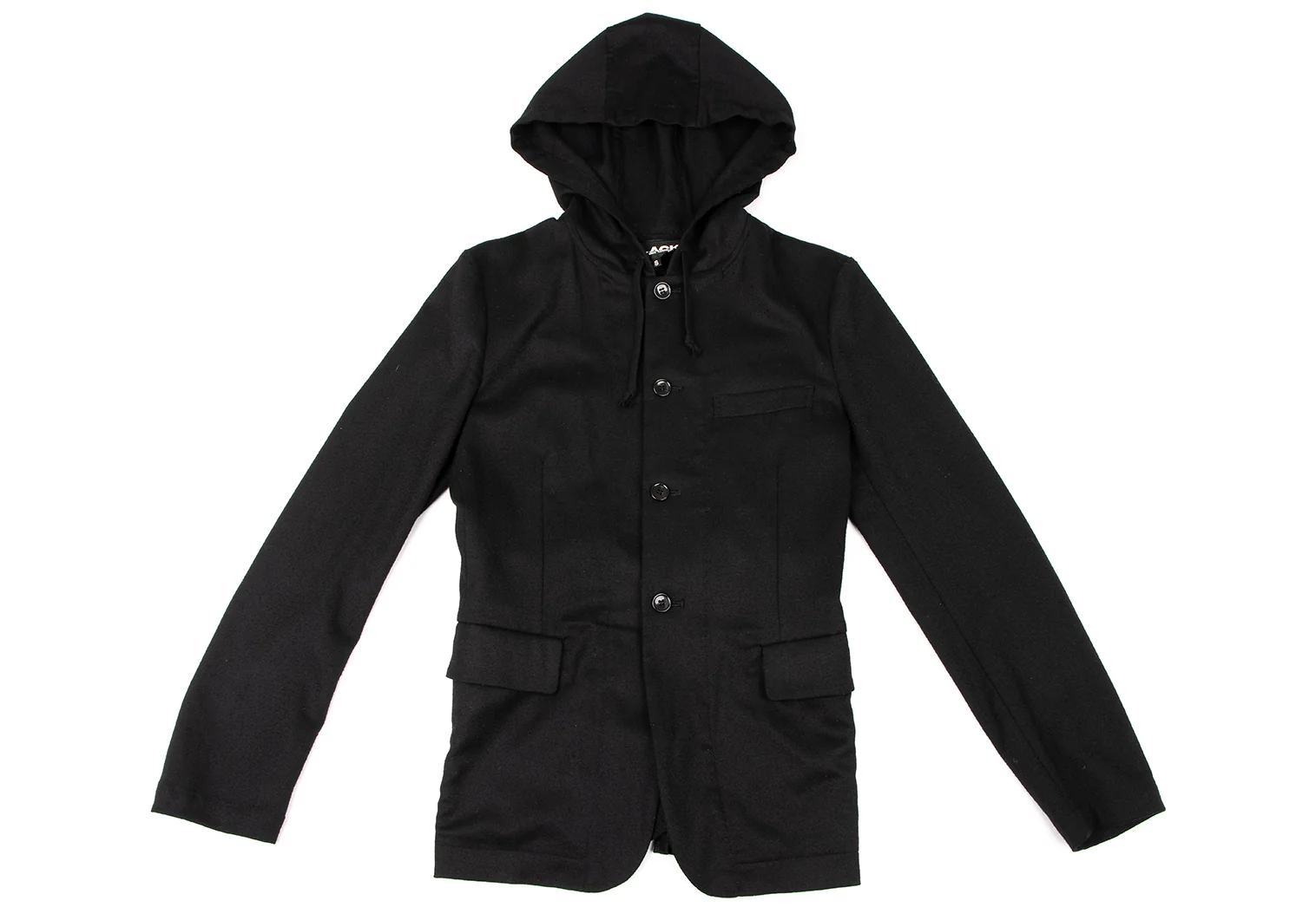 ブラックコムデギャルソン黒いチュールジャケット ブラックコムデギャルソンBLACK COMME des GARCONS ウールバック
