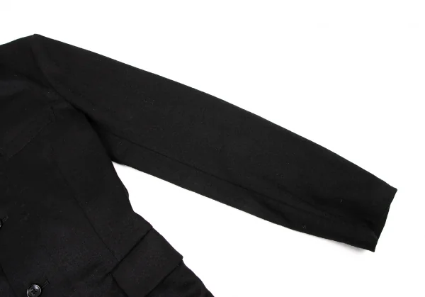 BLACK COMME des GARCONS Back Tuck Wool Hoodie Jacket K-137550_007